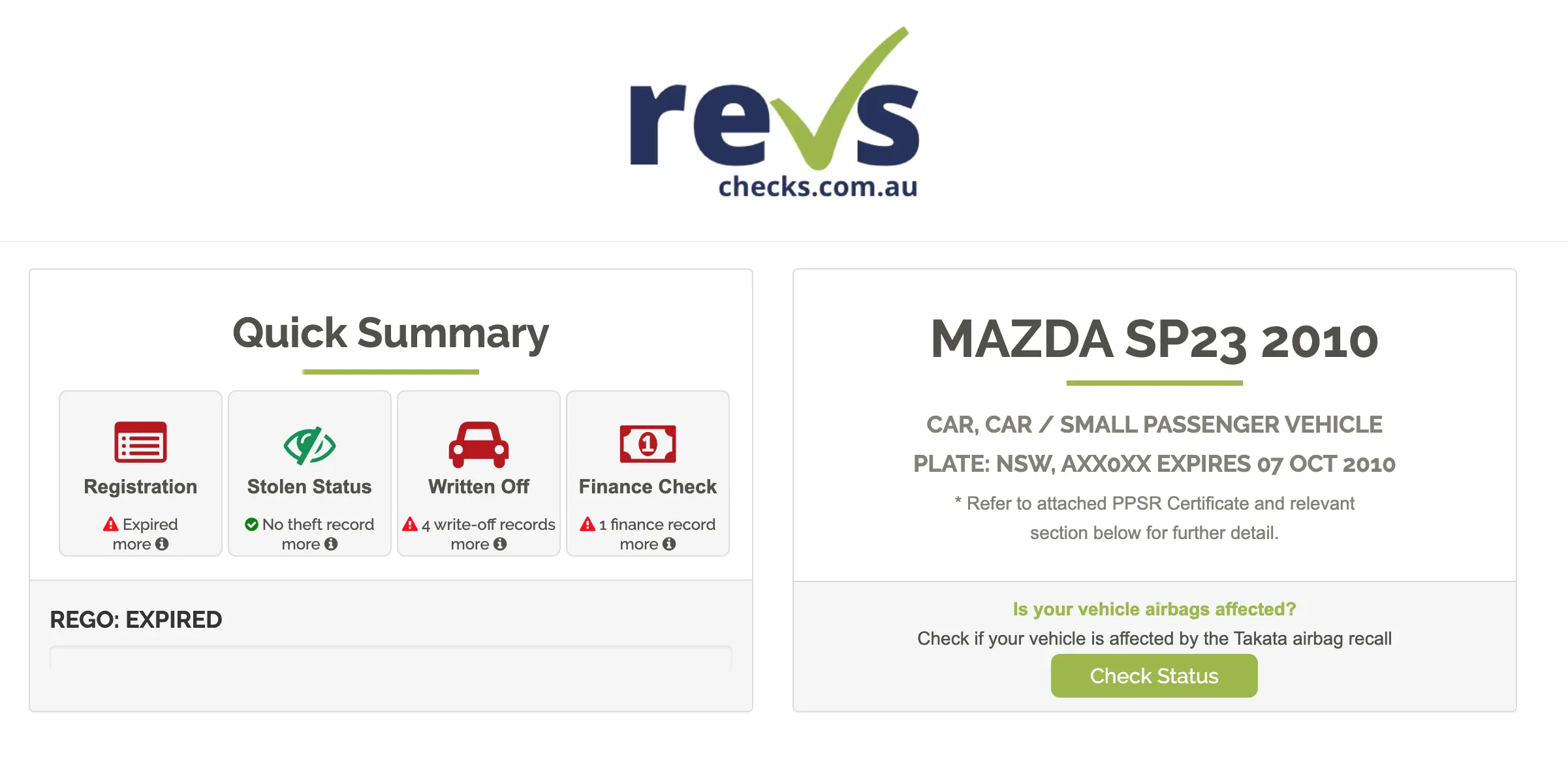 Summary Report - RevsChecks.com.au